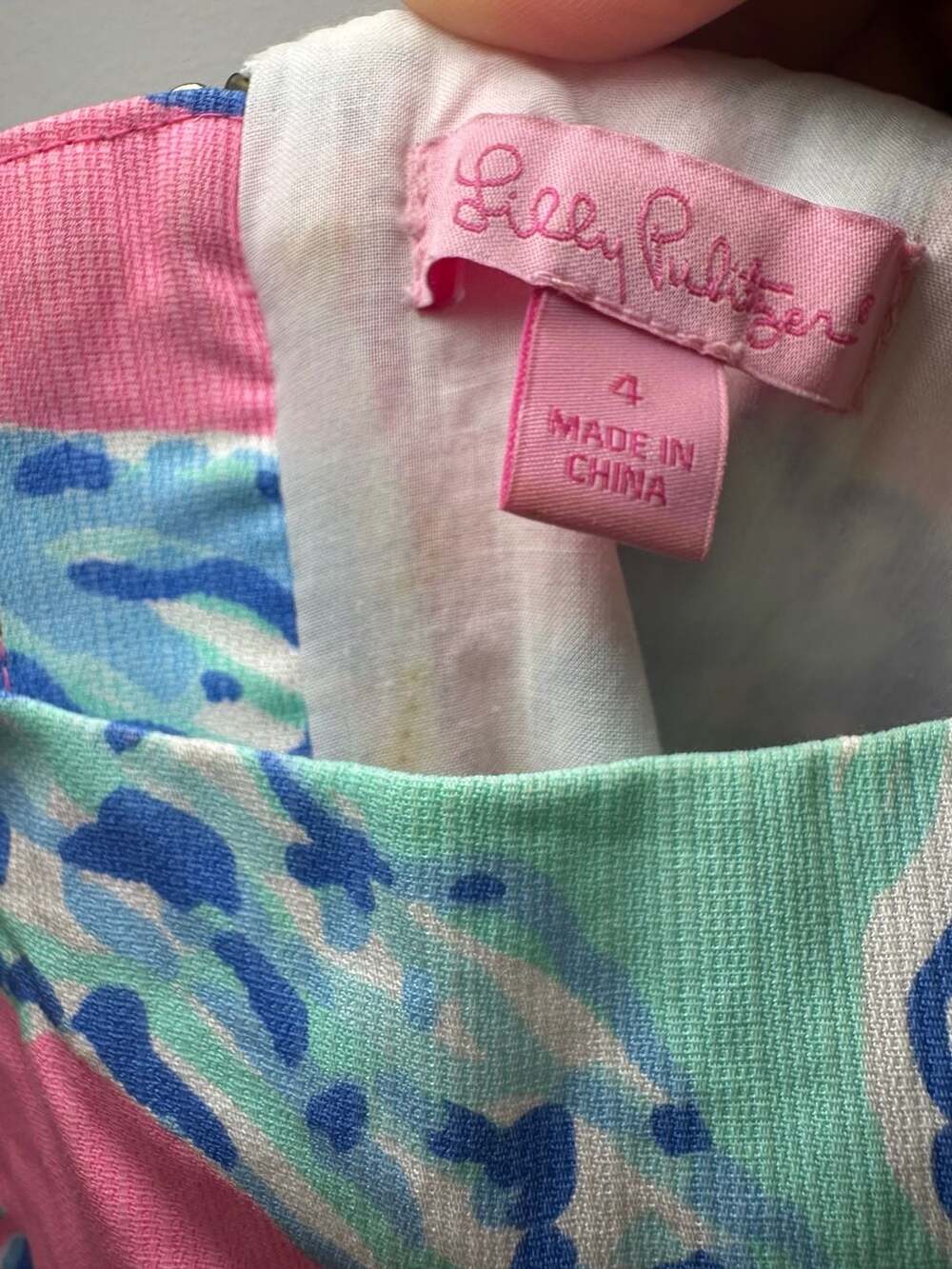 100% Cotton Lilly Pulitzer Cathy Shift Dress Size 4 Pink Pout Barefoot Princess - Picture 5 of 8